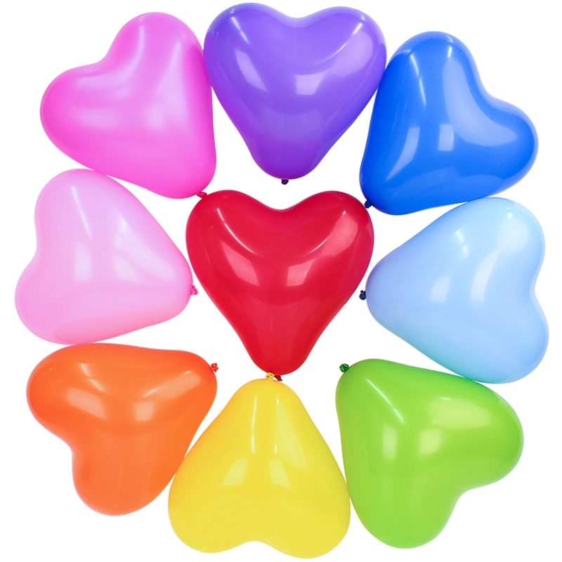 Hot Selling Love Heart Shape Latex Material Heart Balloons for Valentine's Day Wedding Party Decoration Include Balloon Pump