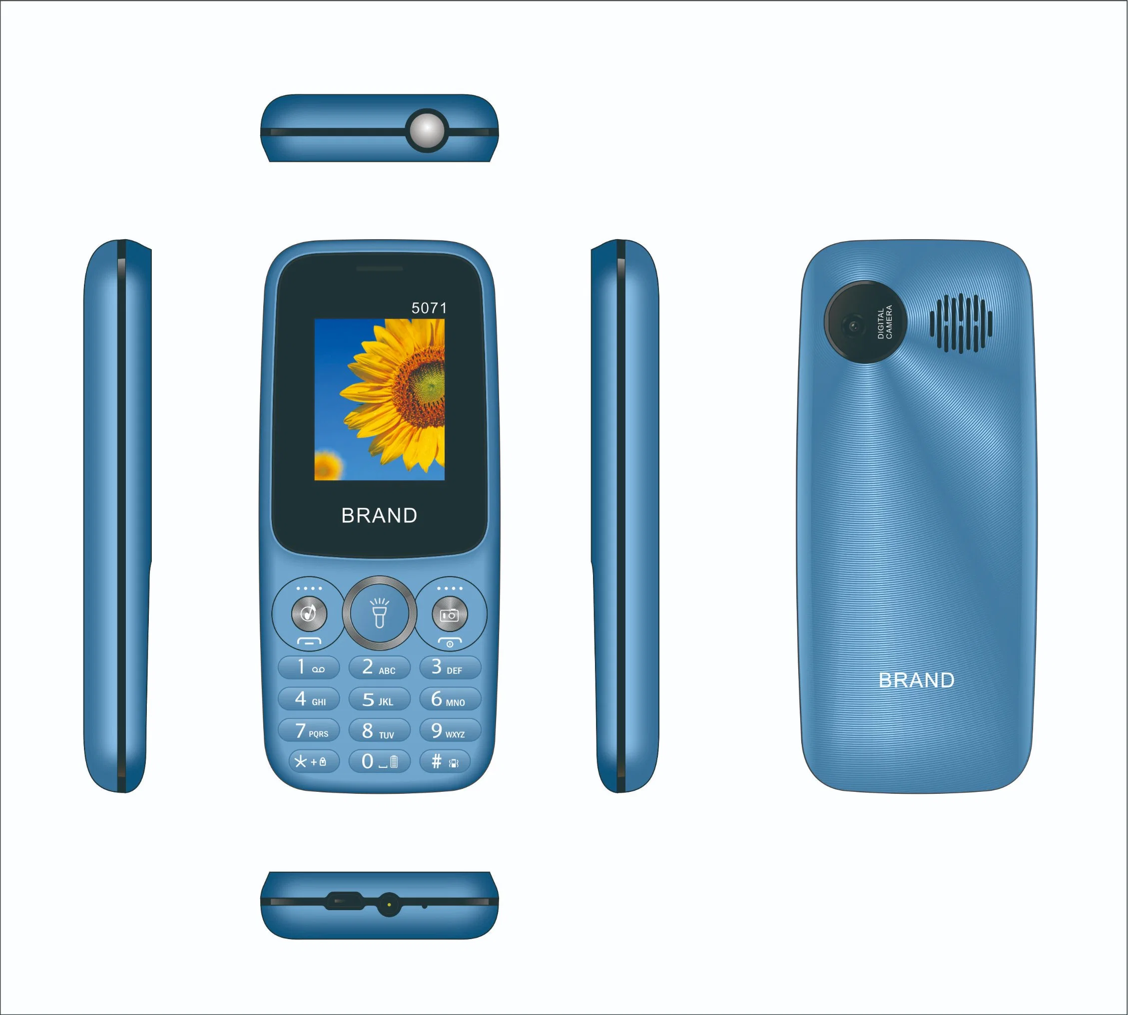 Original OEM Feature Phone Low Price Very Slim Feature Phone with Big Battery 2g Network