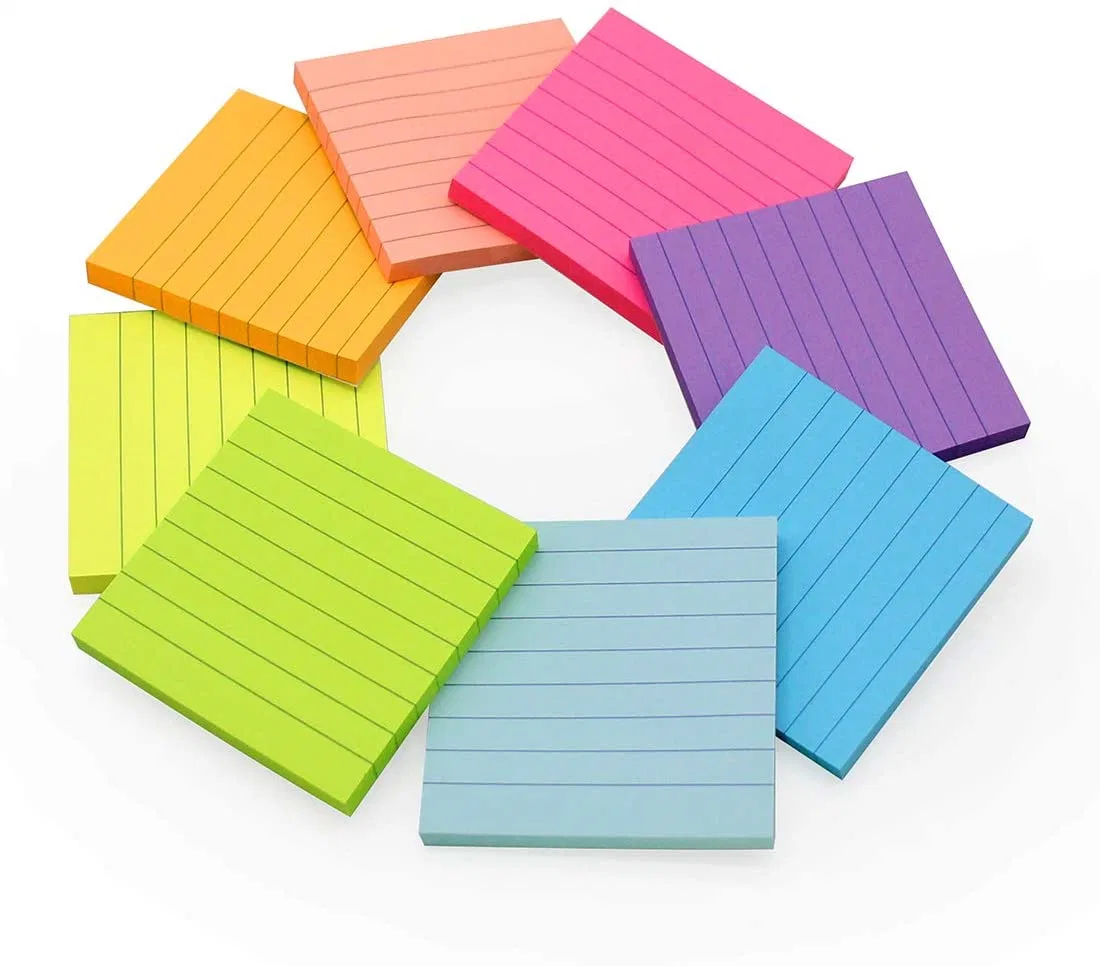 Factory Directly Custom Lined Sticky Notes 3X3 in Bright Ruled