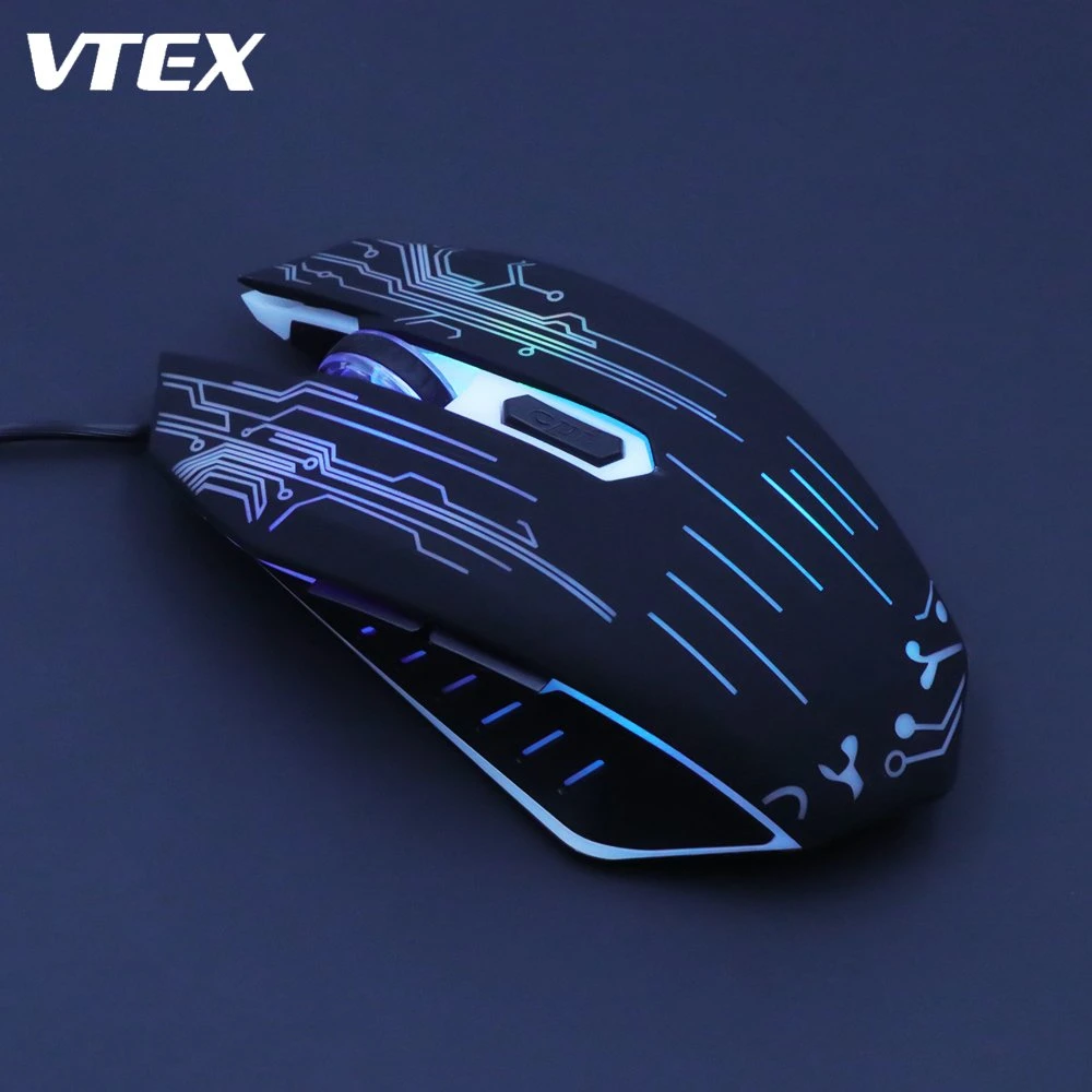 Voyant à LED RVB colorés filaire rougeoyant nouvelle souris de jeu