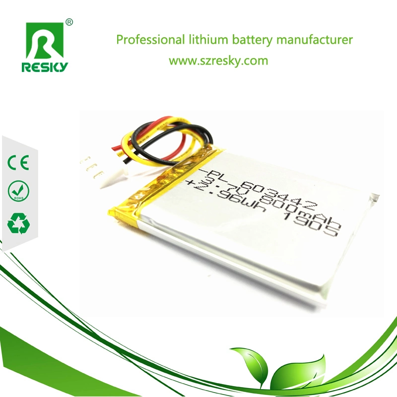 800mAh 3.7V 503450 Li Polymer Battery Pack for Electronic Products