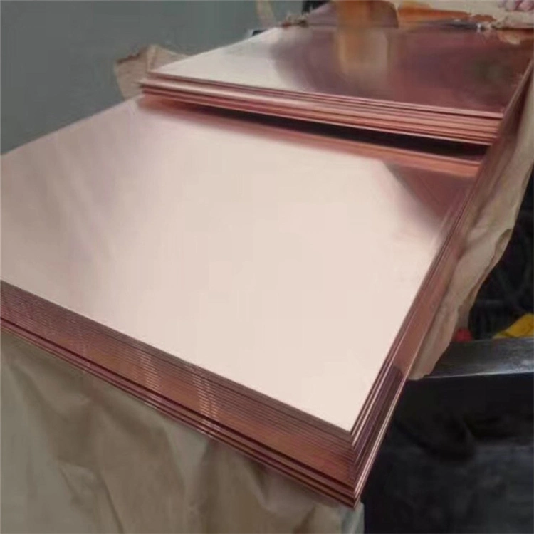 Factory Supply High quality/High cost performance 0.1mm 0.3mm 0.5mm 1mm 1.5mm 3mm 99.999% Purity Pure Red Copper Plate Sheet C12000 C11000 C12200 Copper Plate Sheet