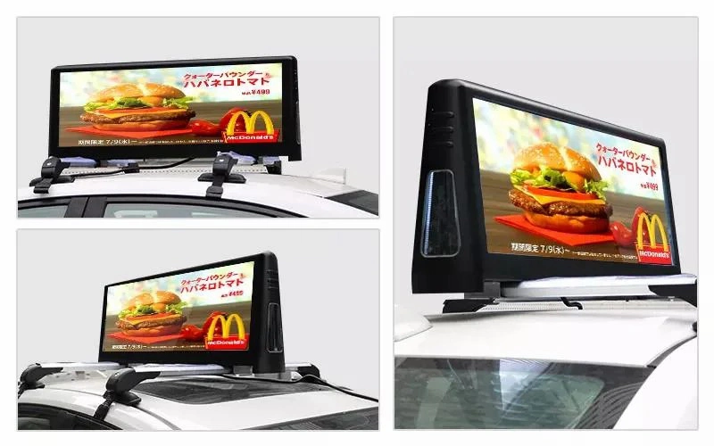 P3 P4 P5 Hot Selling Waterproof Wirelesstaxi Top Car Roof LED Display Screen Panels Billboard