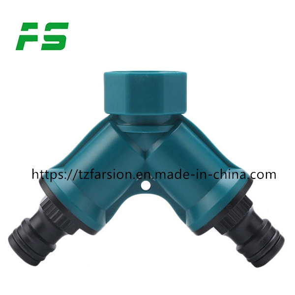 3/4inch Female Water Faucet Connector Garden Hose Pipe Connectors Splitter Y 2 Ways Stop Valve Garden Irrigation Fast Diverter Connector