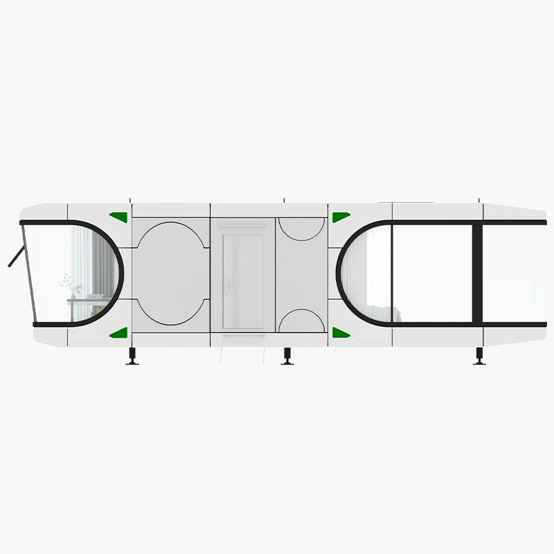 Embalagem de casa de embalagem Intelligent Preab Space Capsule, concebida à medida, para exterior, pequena móvel Prefab House Space Capsule