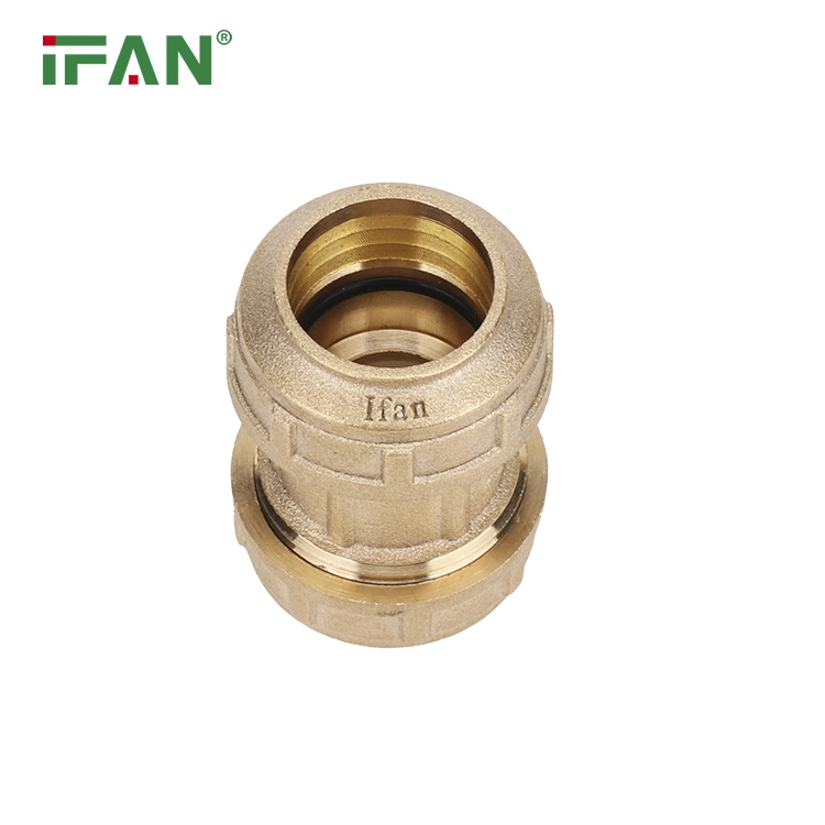 Ifan Factory PP PE Connector Pumping Brass Pipe Fitting Forging Brass Compression Fittings