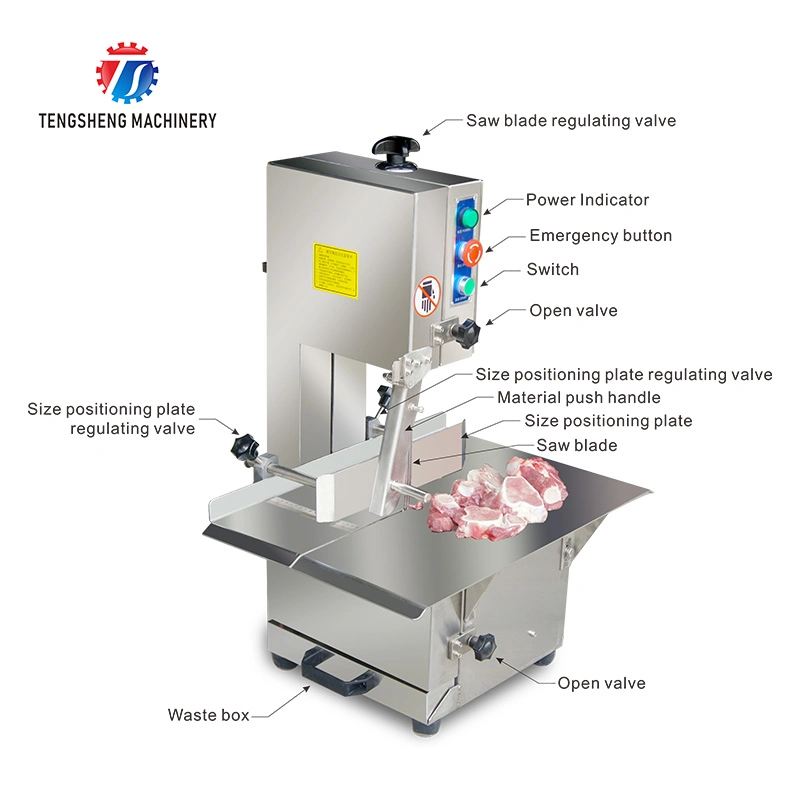 1100W Commercial Fish Band Electric Meat Bone Sawing Cutting Machine