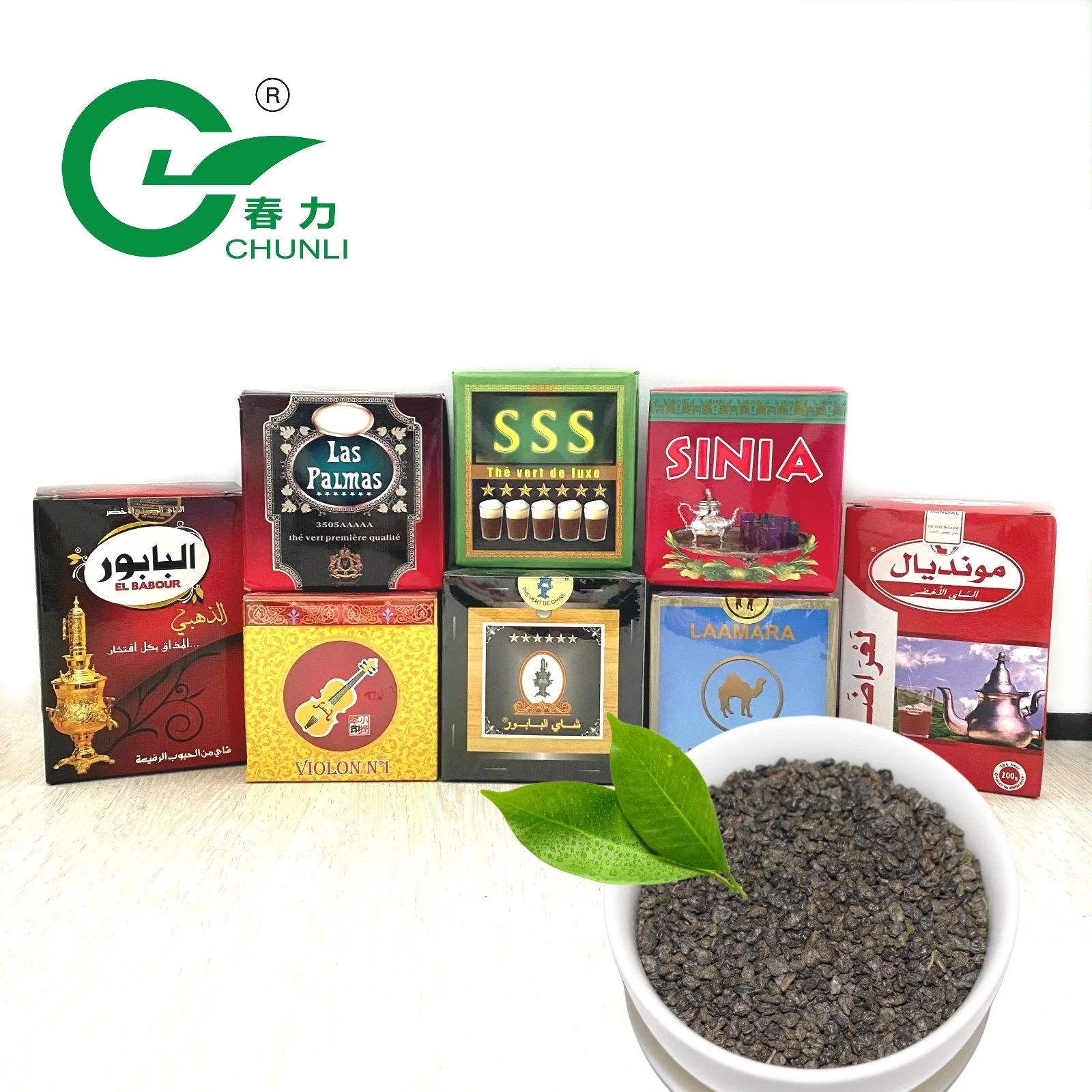 El té verde té suelto 3505 sabor rancio fábrica china Venta caliente