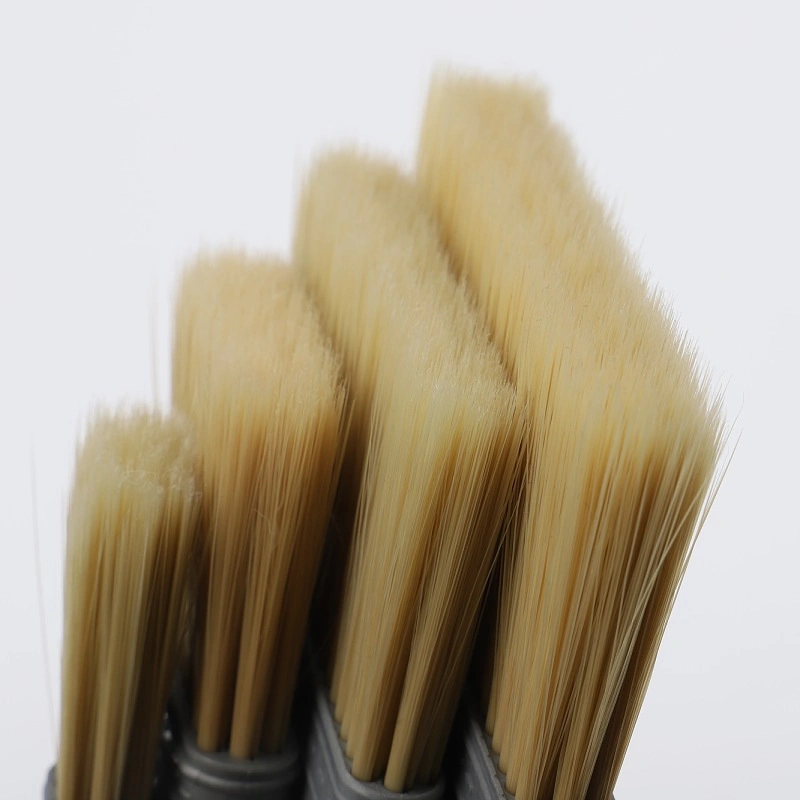 Plastic Handle Flat Stain Paint Brush with Plastic Hair