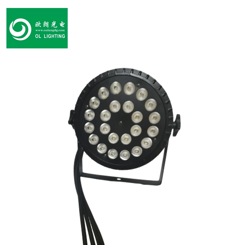 Stage Light 18PCS RGBWA 5in1 LED Flat Professional Stage para interior ILUMINAÇÃO PAR