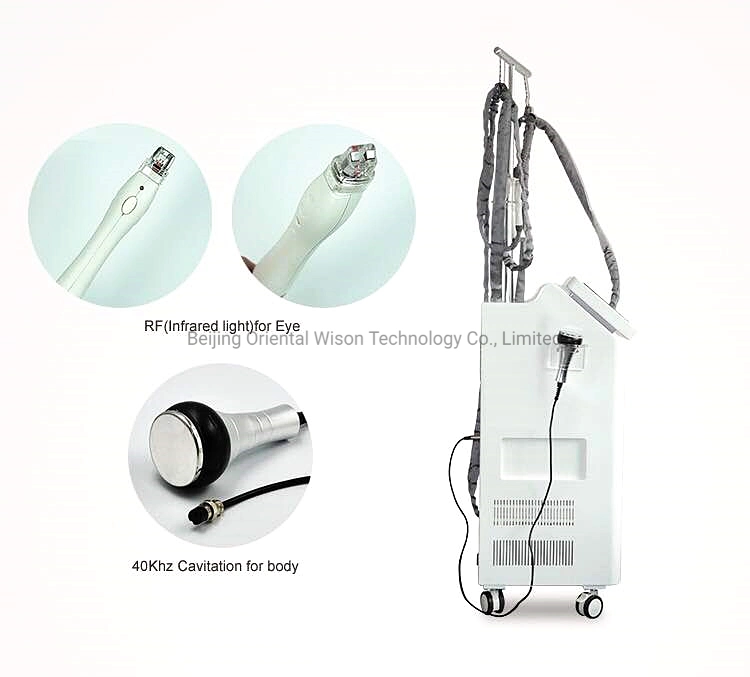 Vacuum Roller RF IR Therapy Massage Machine 5 Handles Cellulite Removal Lymphatic Treatment Machine