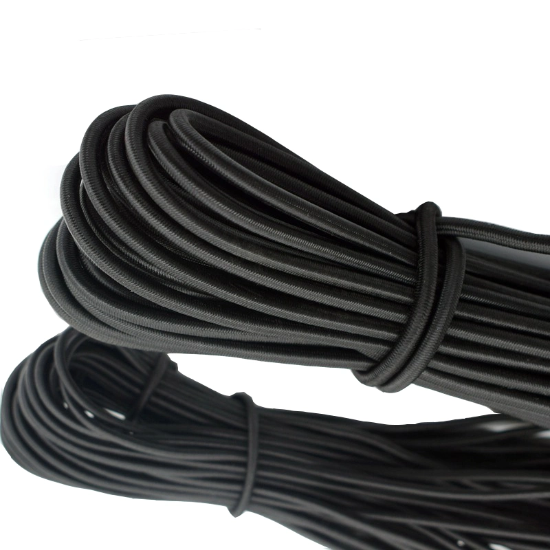 Custom Heavy Duty Strong Stretch 6 mm Round Emulsion Rubber Elastic Trampoline Bungee Shock Cord Rope