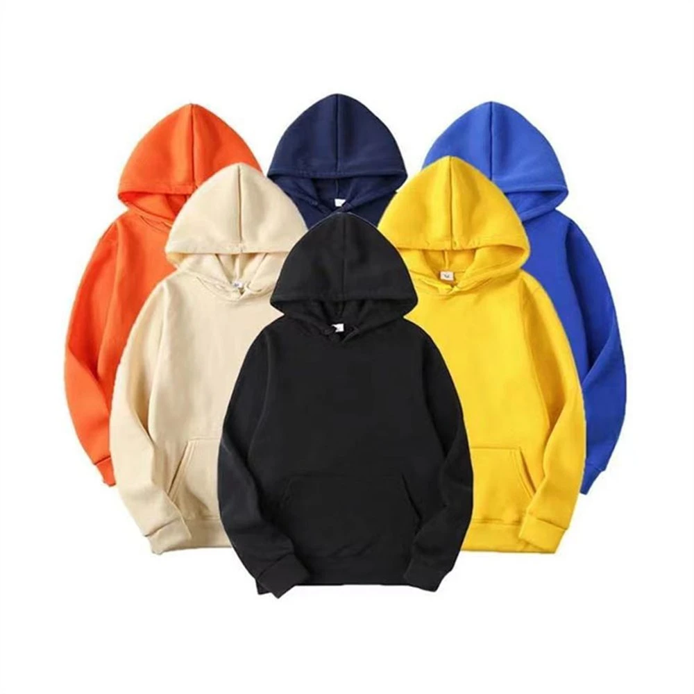 Unisex Thin Cotton/Polyester/Spandex Fleece Blank Solid Custom Logo Pullover Men Hoodies with Hood Sweatshirts Sports Wear Clothing of Women