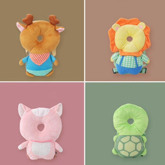 O algodão para bebês Plush Anti Queda Chefe da Segurança de almofadas brinquedos para bebés Soft Toddler Protecção da cabeça travesseiro com 4 Desenhos animados travesseiro do bebé