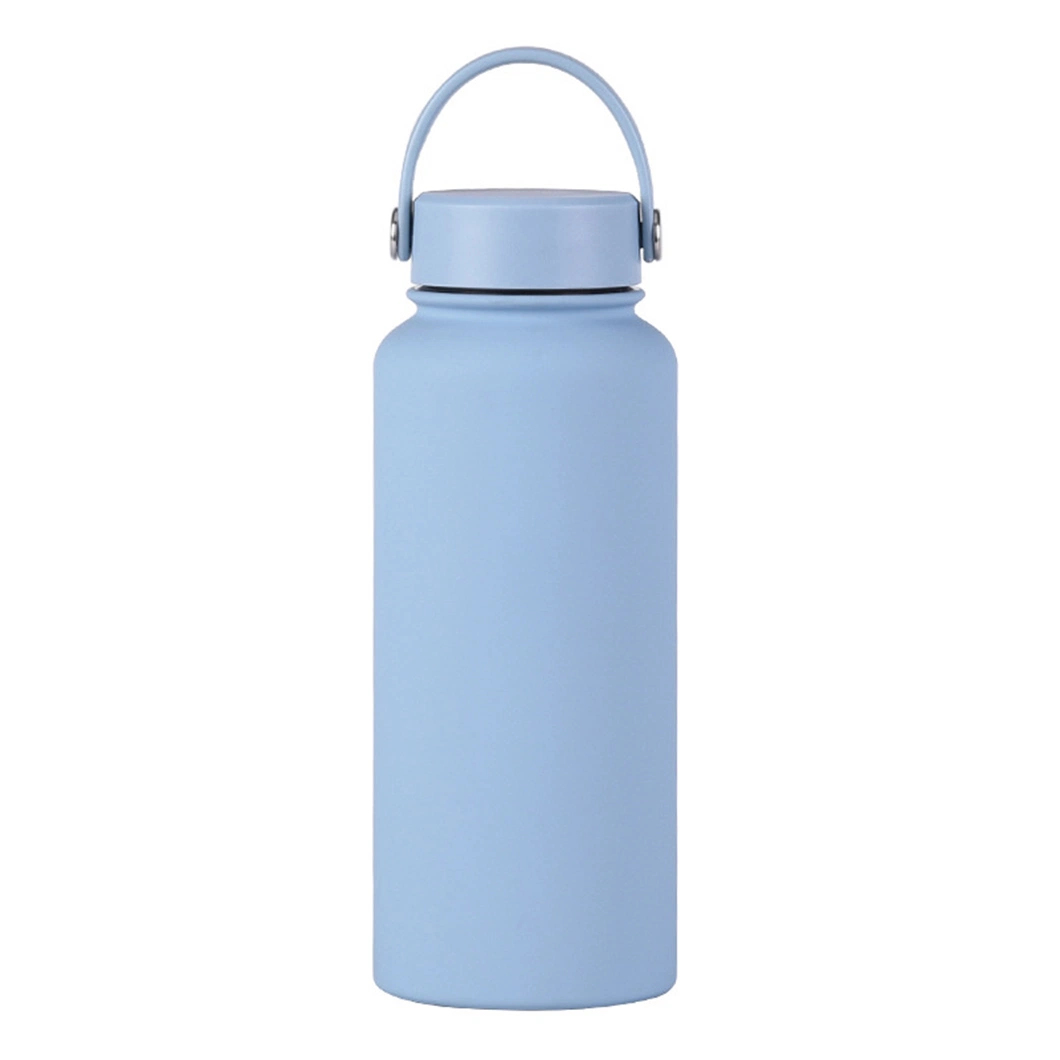 Travel Gym Bike Insulated 32oz Stainless Steel 18/10 Vacuum Reusable Simply Modern Flask Metal Water Bottle with Handle