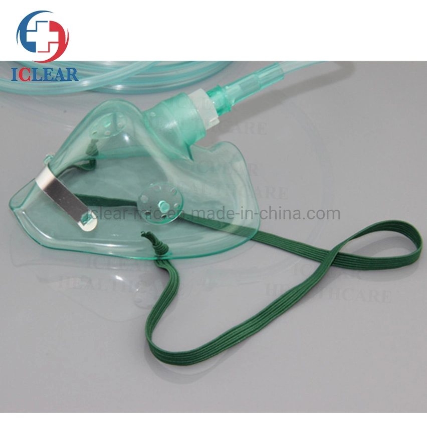 Medical Various Bottle Mouth Sizes Disposable PVC Oxygen Face Mask