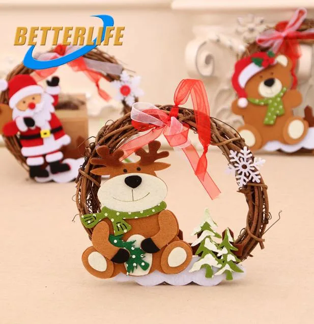 Heart Spray Snowflake Ring Door and Window Holiday Home Christmas Decoration Ribbon Bows Solar Garden Waterproof