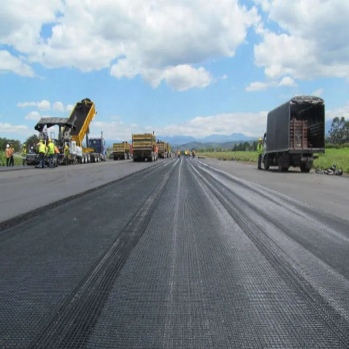 25kN Zugfestigkeit biaxialer Kunststoff-Geogrid für den Straßenbau