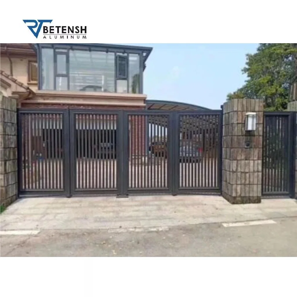 High quality/High cost performance  Sliding Factory Supply Walkway Electric Automatic Aluminum Gates for School/Villa/Home/Yard