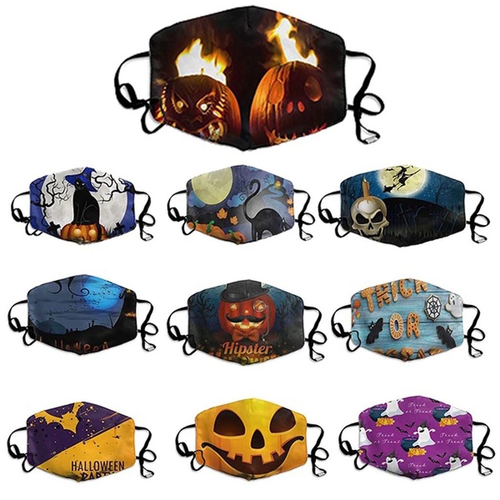 Fashion Design Adult Size Reusable Cotton Cloth Customised Luxury Party Favor Horror Devil Festival Halloween Mask for Sale