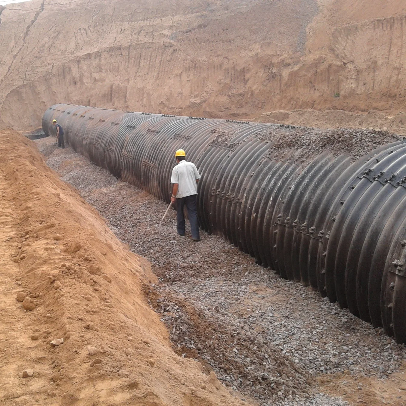 Diameter 6m Circular Corrugated Galvanize Metal Culvert Pipe Storm Pipe