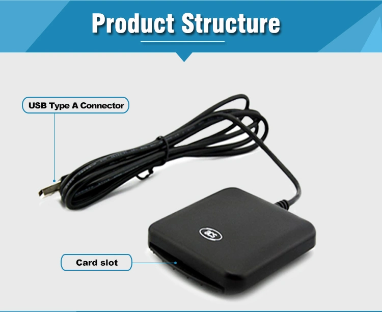 ISO 7816 портативный USB EMV Чип IC устройства чтения карт памяти для ПК ACR39u-U1