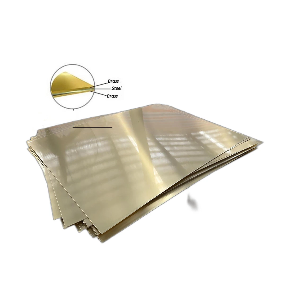 Clean Smooth Dry Brass Clad Steel Sheet/Strip for Leadframe Semiconductor Frame