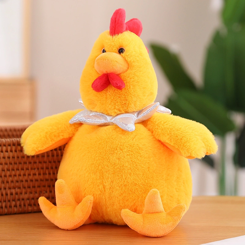 Nouveau jouet pour bébé design personnalisé en peluche mignonne représentant un poussin de dessin animé.