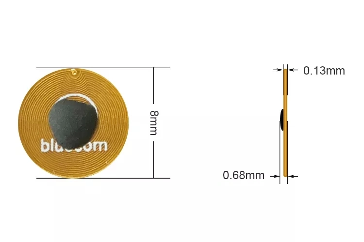 13.56MHz High Temperature Resistance Programmable RFID Electronic Micro NFC Tag