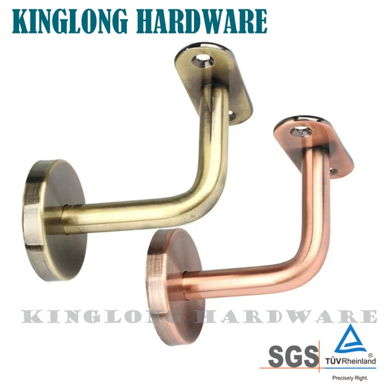 New Style Gold Stair Handrail Fitting Fixed/Adjustable Staircase Railing Brackets