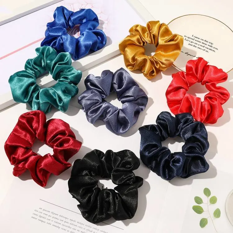 Mujeres al por mayor Multicolor suave Velvet pelo liso Circulo scrunchies Zipper Bolsillo ponytail Holder anillo Accesorios para el pelo a granel