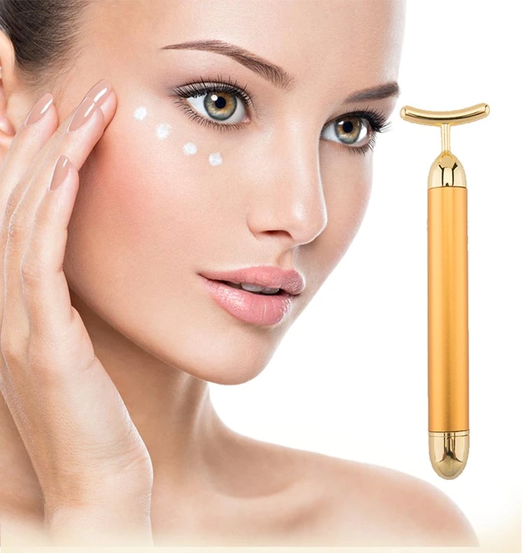 U Shaped 24K Golden Facial Massager Beauty Bar Jade Roller