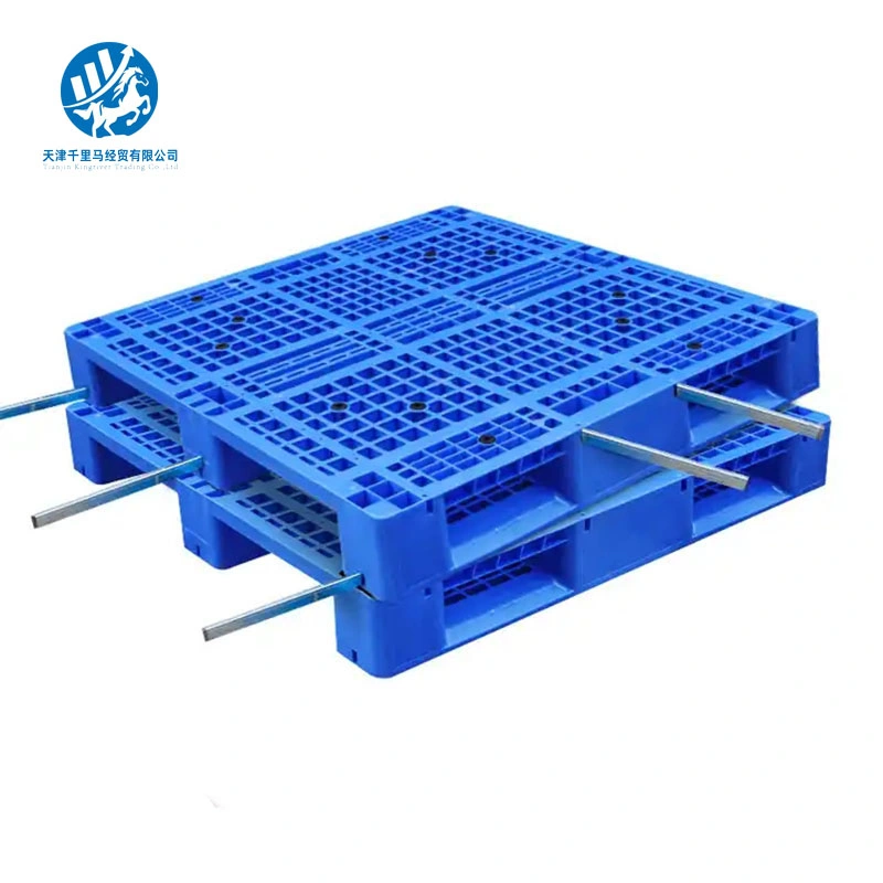 One-Time Blow Molding Pallets of Merchandise Forks in All Sides Rectangular Tray Anti-Huge Stress HDPE Plastic Pallet