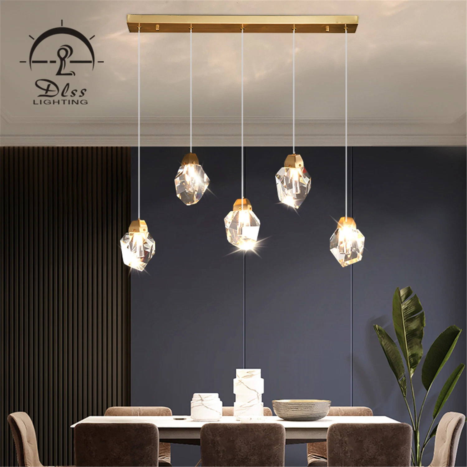 Modern Lamp Luxury Home Decoration Lighting Crystal Single LED Light Hotel Chandelier