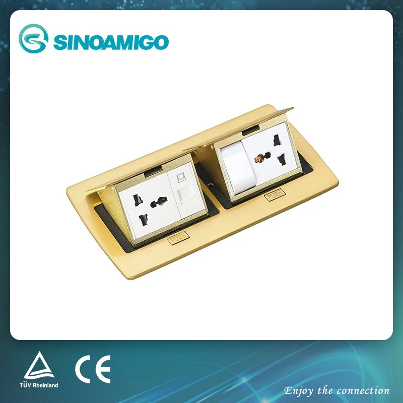 High quality/High cost performance  Pop-up Copper Floor Outlet Socket Stainless Steel Floor Boxes