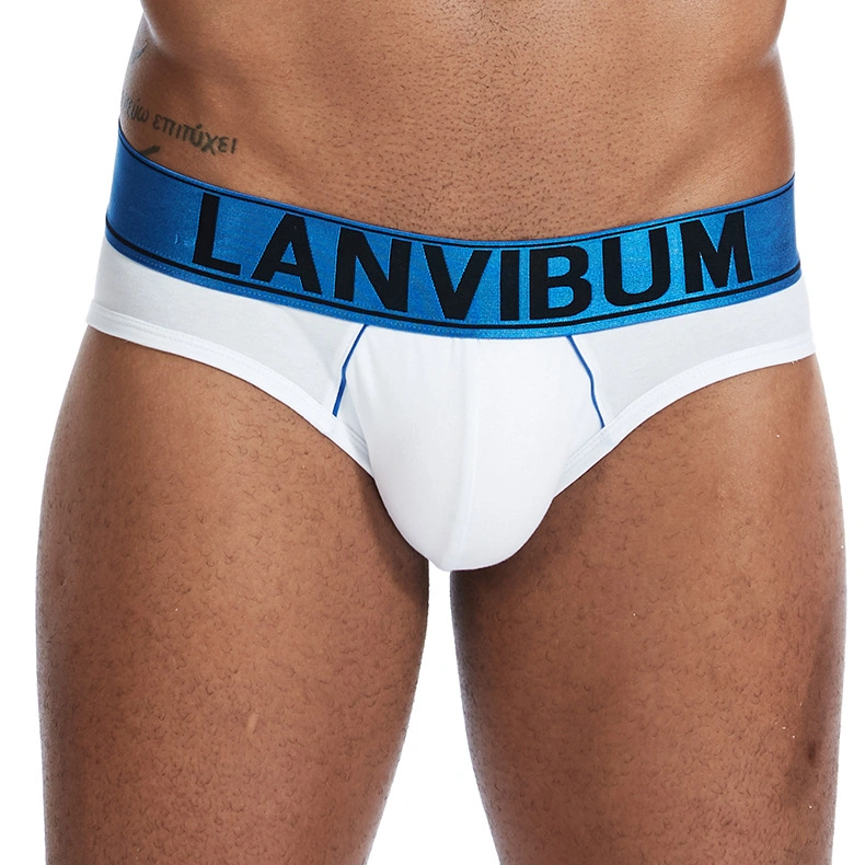 Mann Unterwäsche Mode Spandex Baumwolle Cool Modal Boxer Brief mit Markenlogo