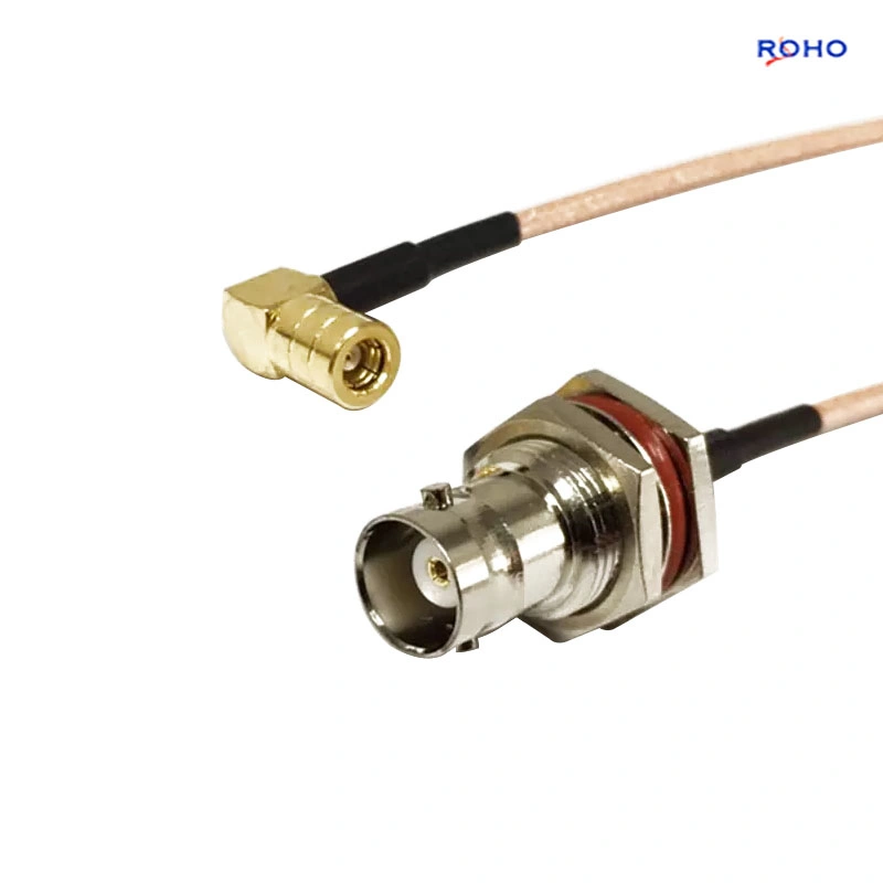 Factory Sale SMB Plug Female Right Angle to BNC Female Connector TV Cable Assembly with Rg316 Coaxial Cable