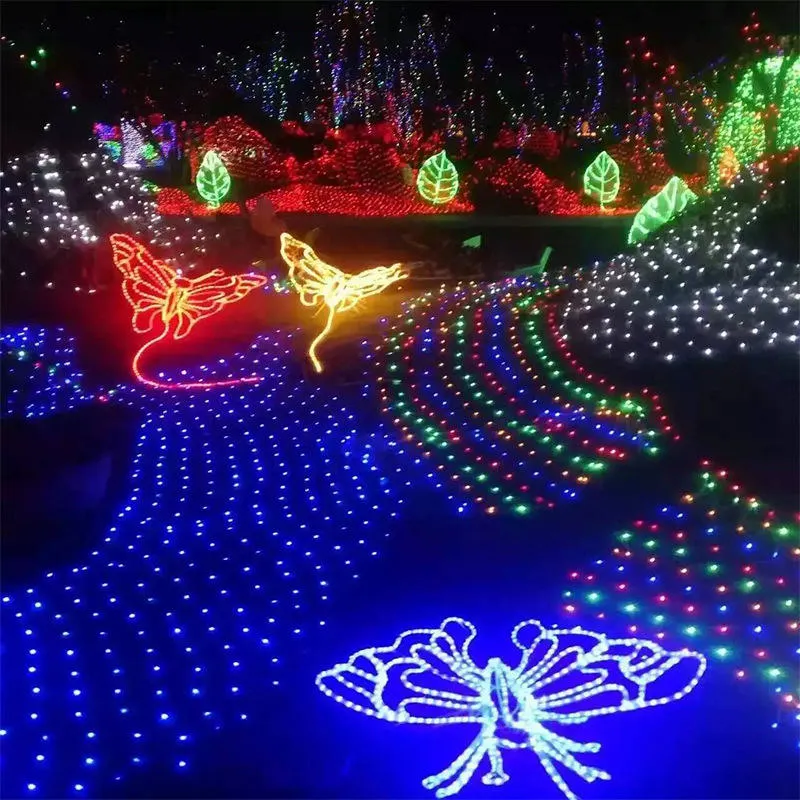 LED-Feen-Lichter Weihnachten im Freien Wasserdichte Hochzeit Urlaub Dekoration