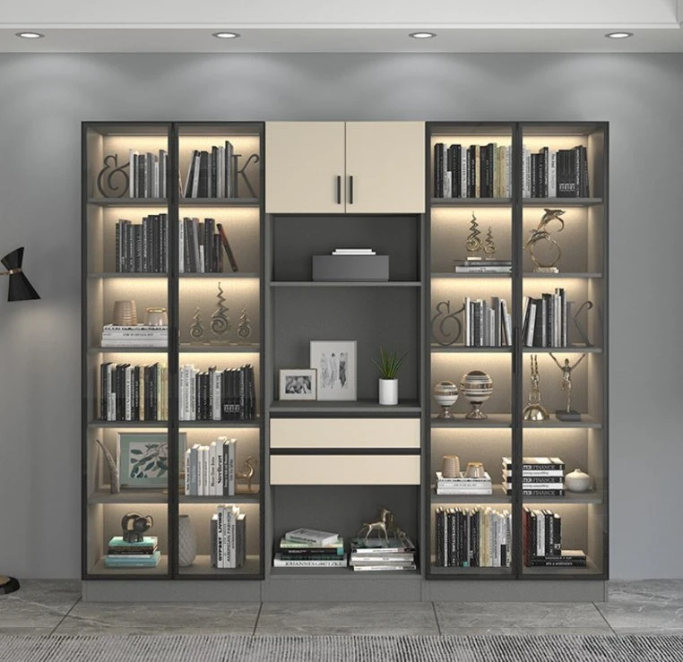 Display Cabinet Combined Glass Door High-Grade Wardrobe Drawer Cabinet Aluminium