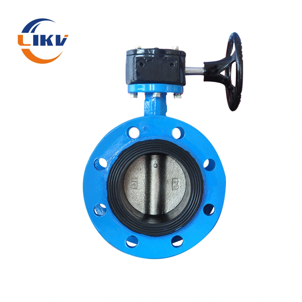 Pn16 Ductile Iron DN1000 Butterfly Valve Worm Gear Actuator