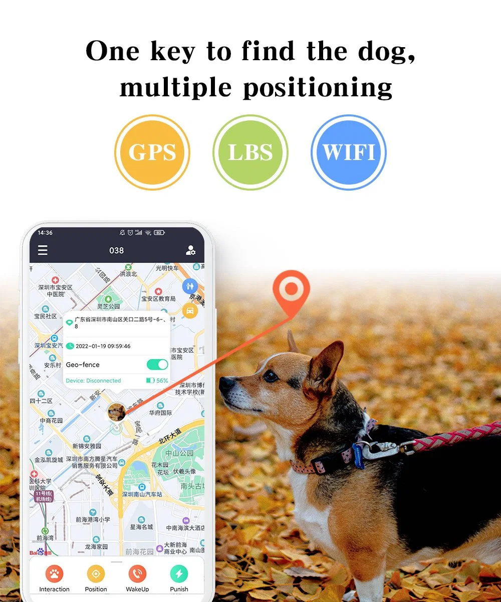 Coban 201 Dog Tracking Device GPS Mini Pet GPS Collar Anti-Lost for Animal GPS Tracker with Free APP GPS Tracking