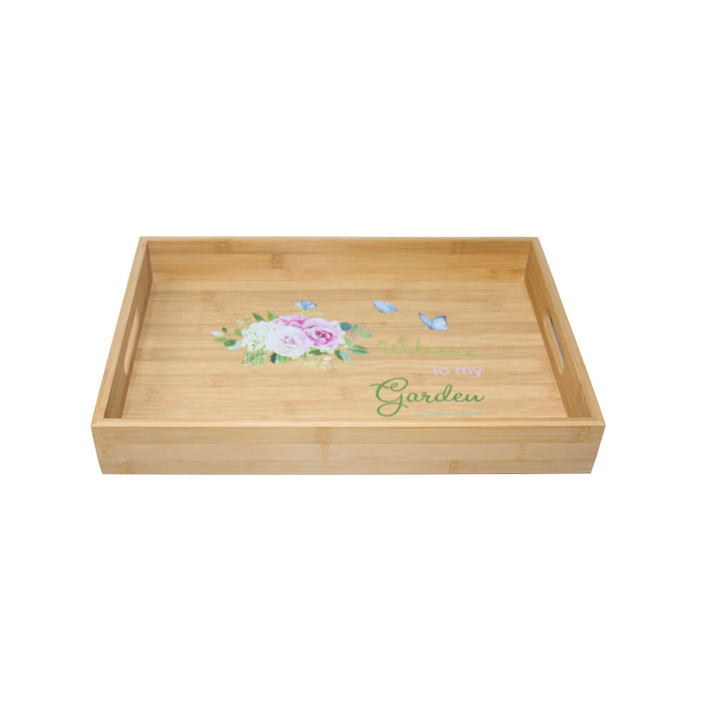 Wholesale/Supplier Bamboo Retangle Serving Tray for Storage Food and Plate