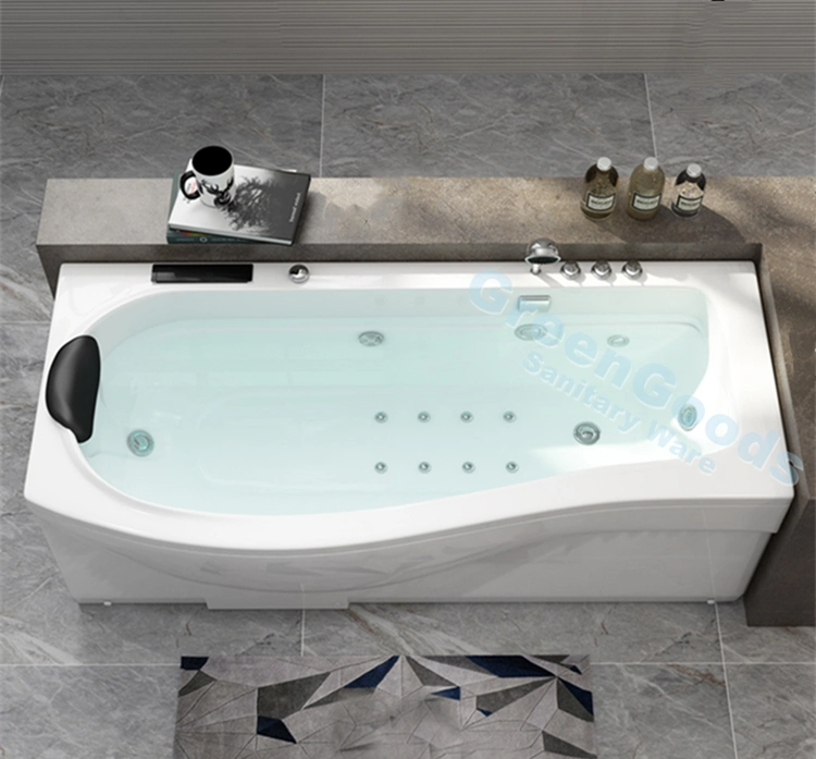 CE Prefab P-förmige freistehende Badewanne Whirlpool SPA Hydro Massage Badewanne