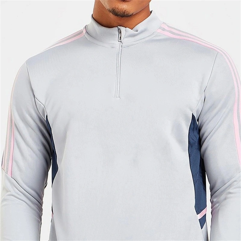 2022 Factory Suppliers New Fashion Sports Long-Sleeve T-Shirt Men's Small Neckline Loose Fitness Track Jogging Suit Custom Sportwear T-Shirt for Men