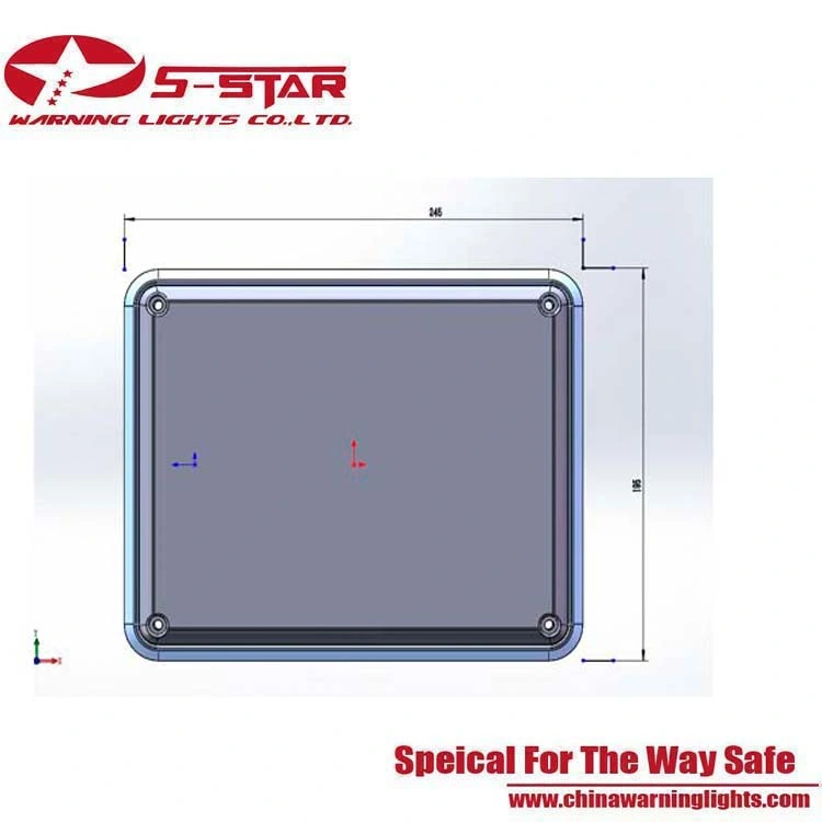 Square 3W Ambulance Surface Mounting LED Emergency Warning Light