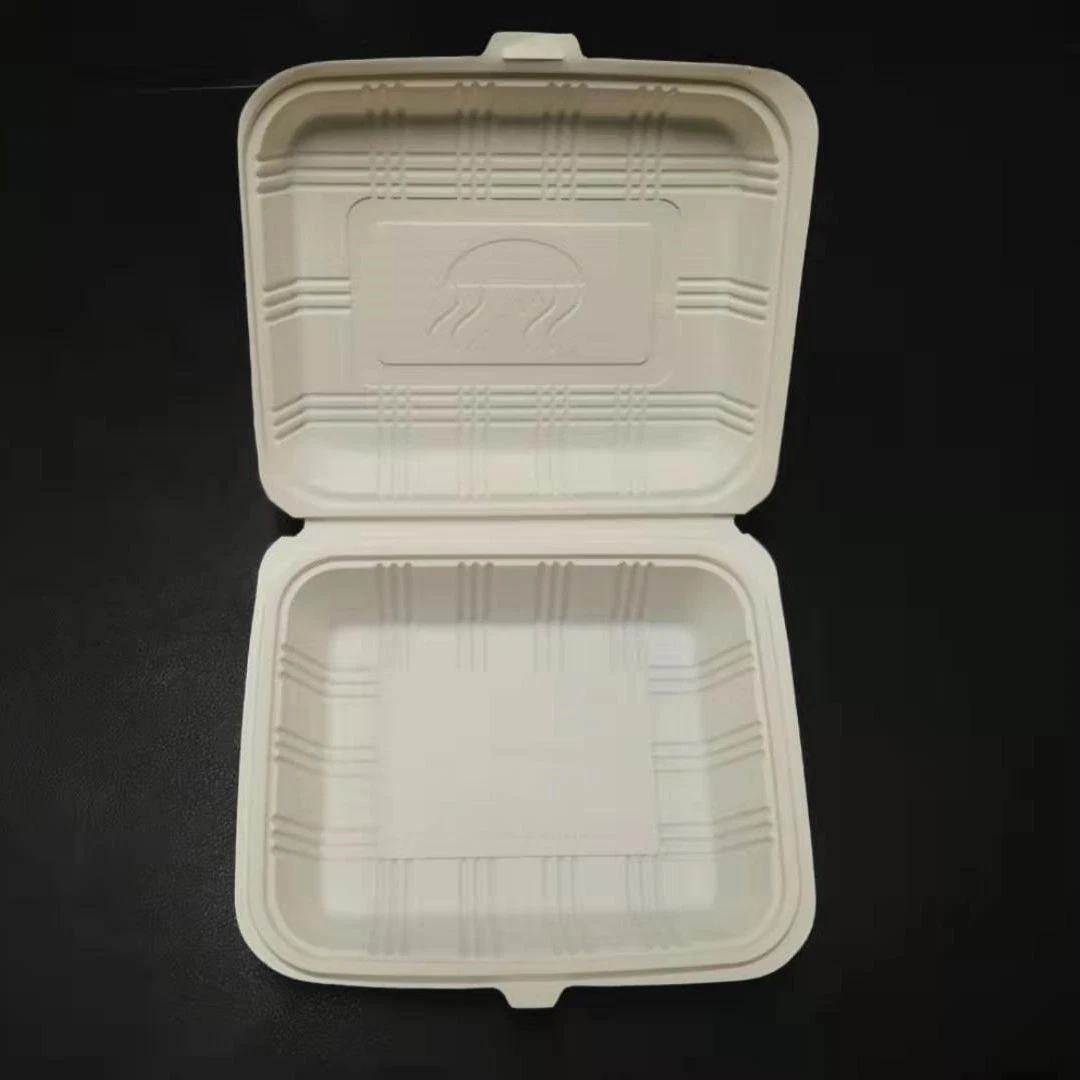 380ml 100% Disposable Biodegradable Lunch Box with Cornstarch Material