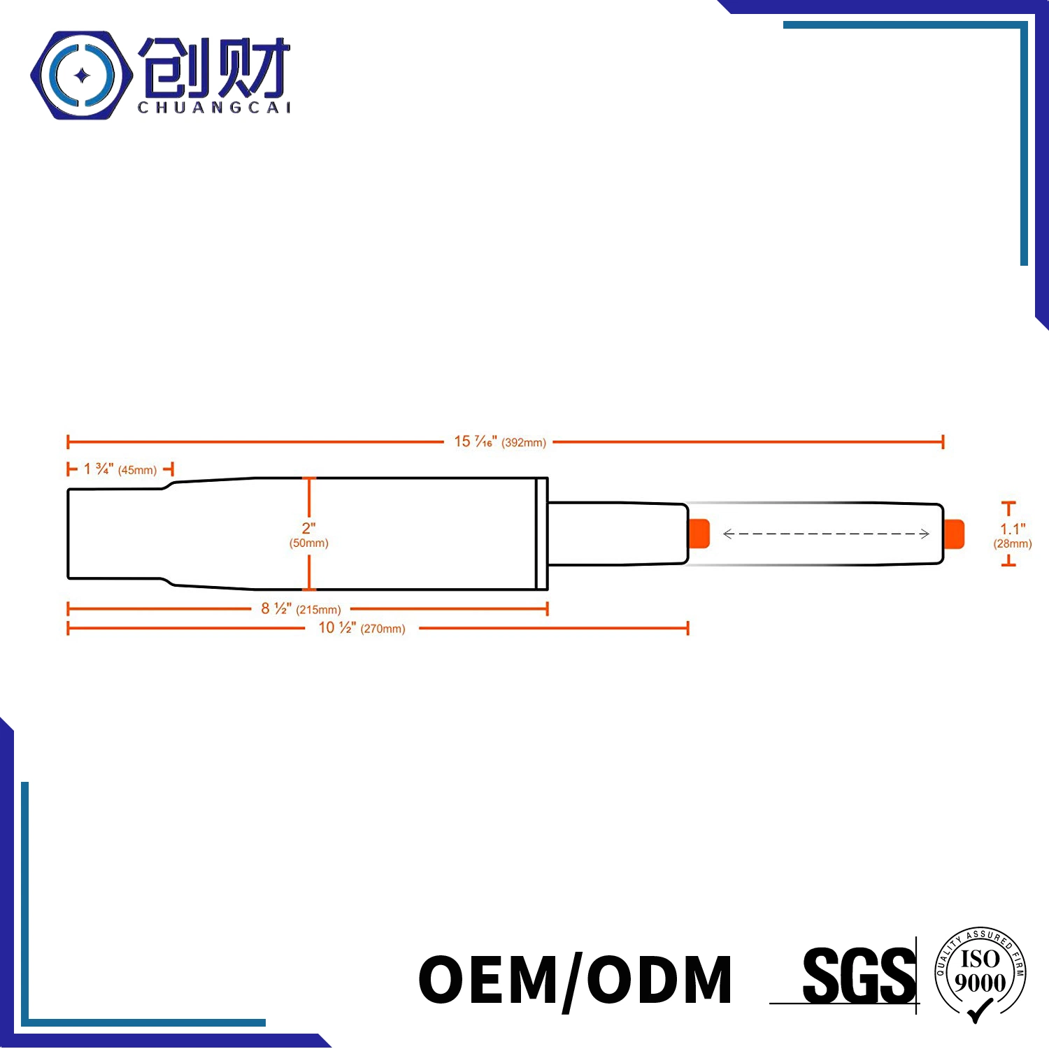 Standard Precision Heavy Load Nitrogen Gas Spring for Boss Chair