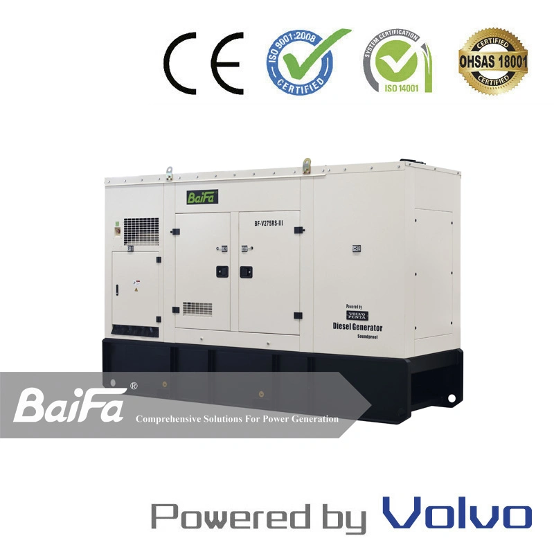 220kw Rental Silent Soundproof Electric Power Gas/Diesel Generator Set Powered by Volvo Engine