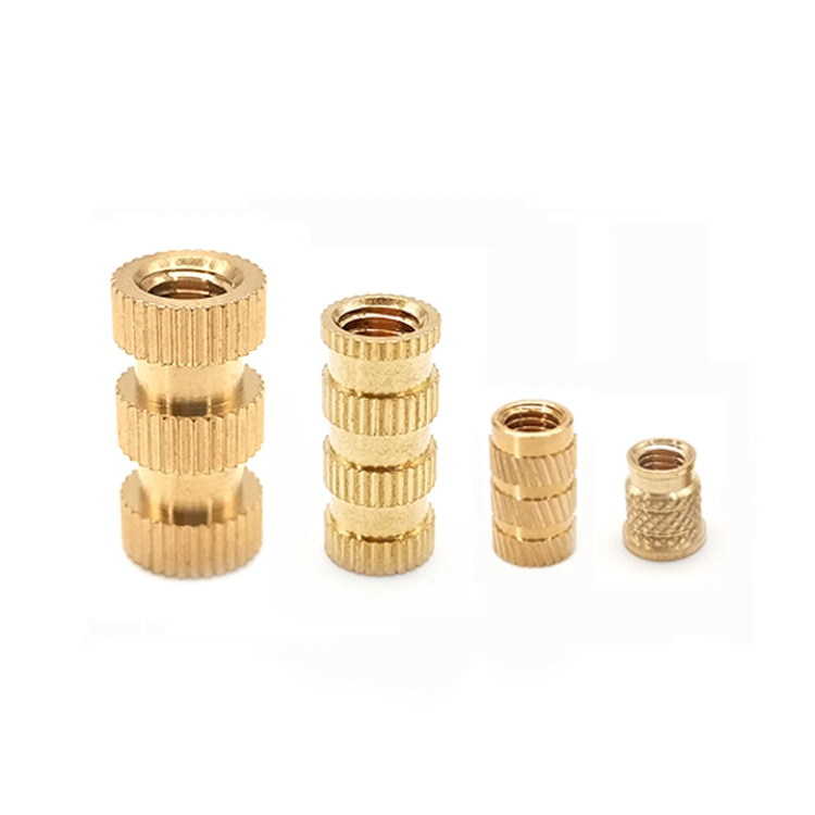 M2 M3 M4 M5 M6 M8 Knurled Plastic Brass Insert Nut Brass Mold-in Blind Threaded Inserts