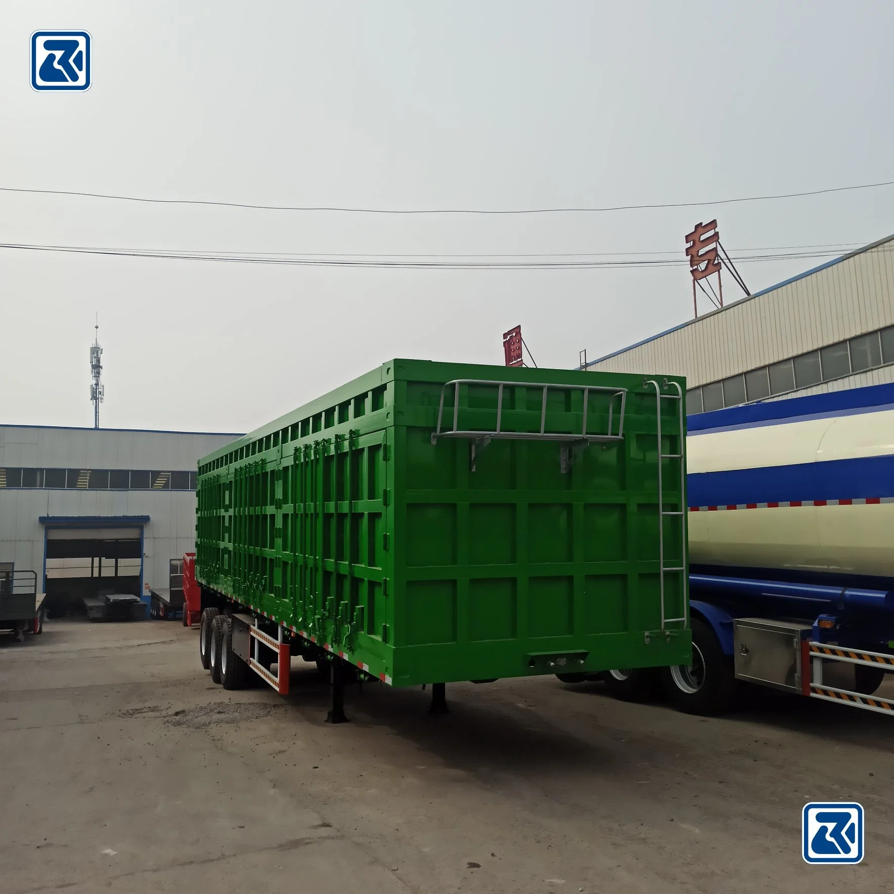 Heavy Load 3axles Van/Container Type Truck Semi Trailer with Factory Price